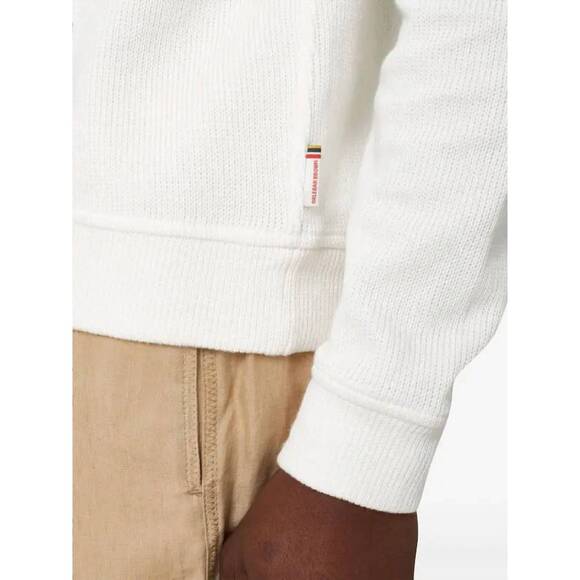 NEW ORLEBAR BROWN hudson crew neck jumper in white sand